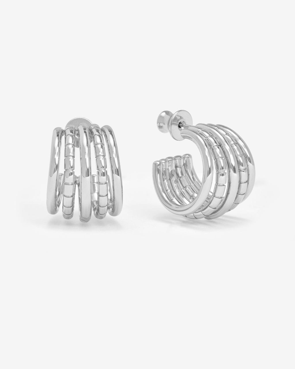 Talon 5 Row Hoops - Silver