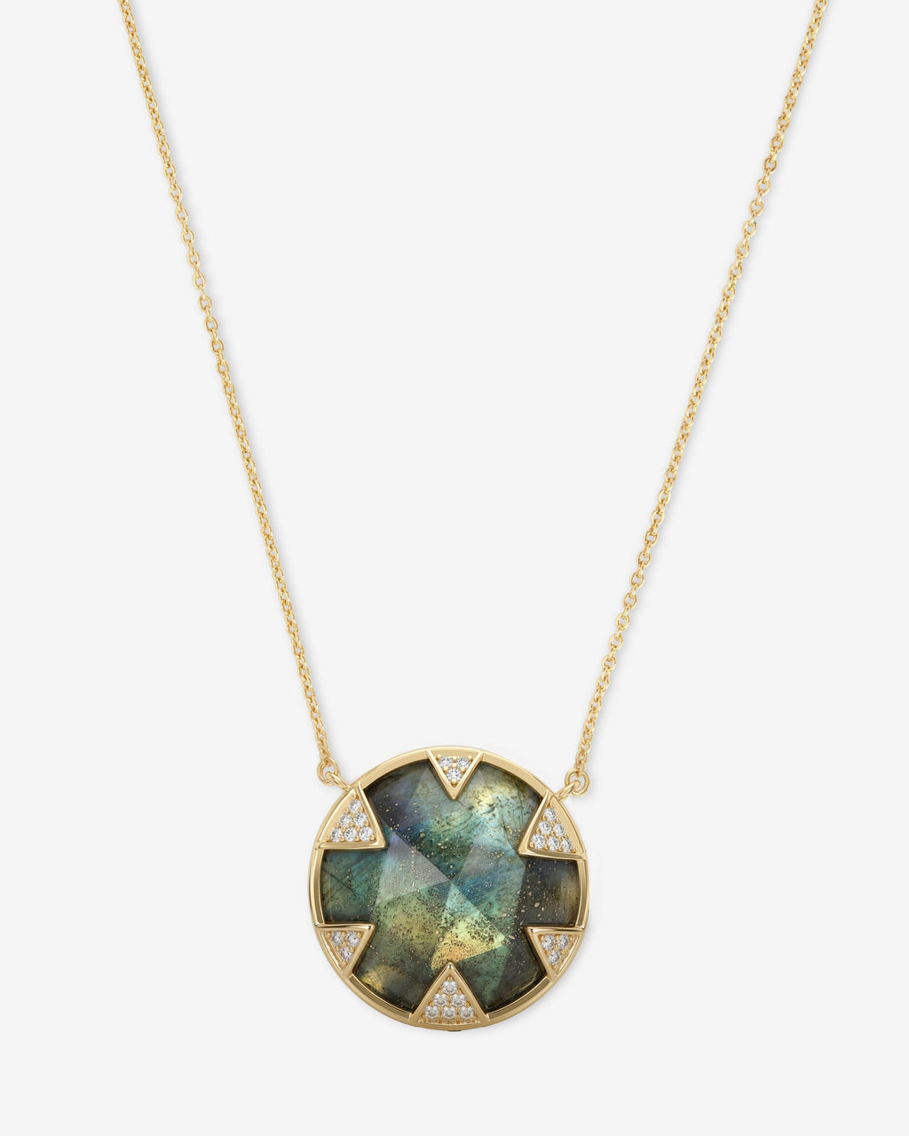 Tessa Necklace 24mm - Gold|Labradorite