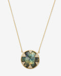 Tessa Necklace 24mm - Gold|Labradorite