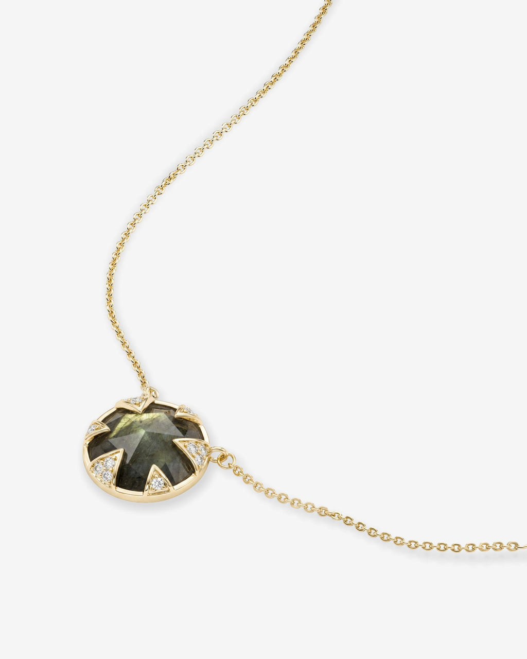 Tessa Necklace 16mm - Gold|Labradorite