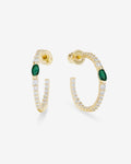 The Maven Hoops 1" - Gold|Emerald