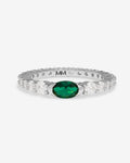 The Maven Ring - Silver|Emerald
