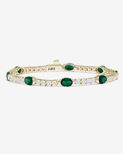 The Maven Tennis Bracelet 3mm - Gold|Emerald