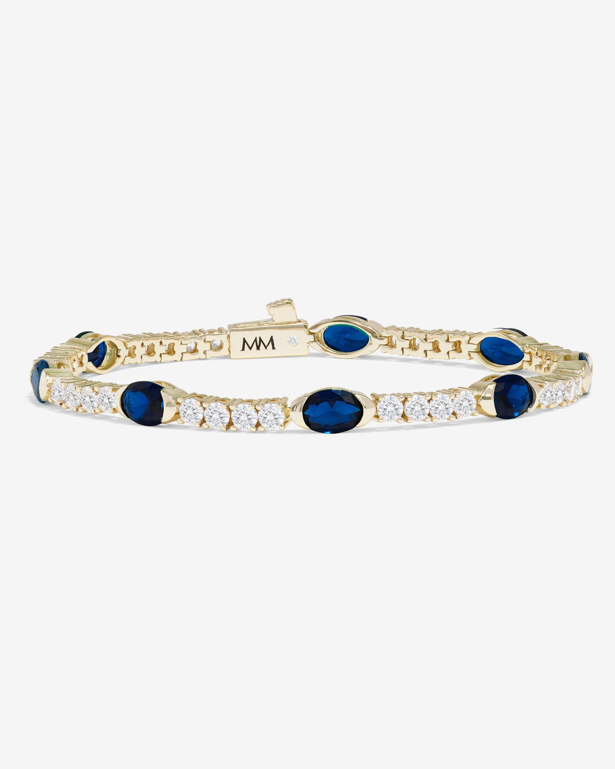 The Maven Gold & Blue Sapphire Tennis Bracelet – Melinda Maria Jewelry