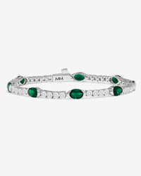 The Maven Tennis Bracelet - Silver|Emerald