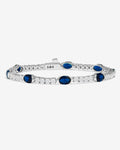 The Maven Tennis Bracelet 3mm - Silver|Blue Sapphire