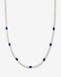 The Maven Tennis Necklace 3mm - Gold|Blue Sapphire