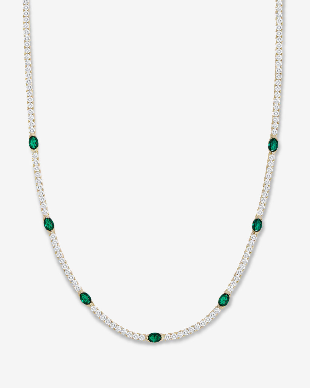 The Maven Gold & Emerald Tennis Necklace – Melinda Maria Jewelry