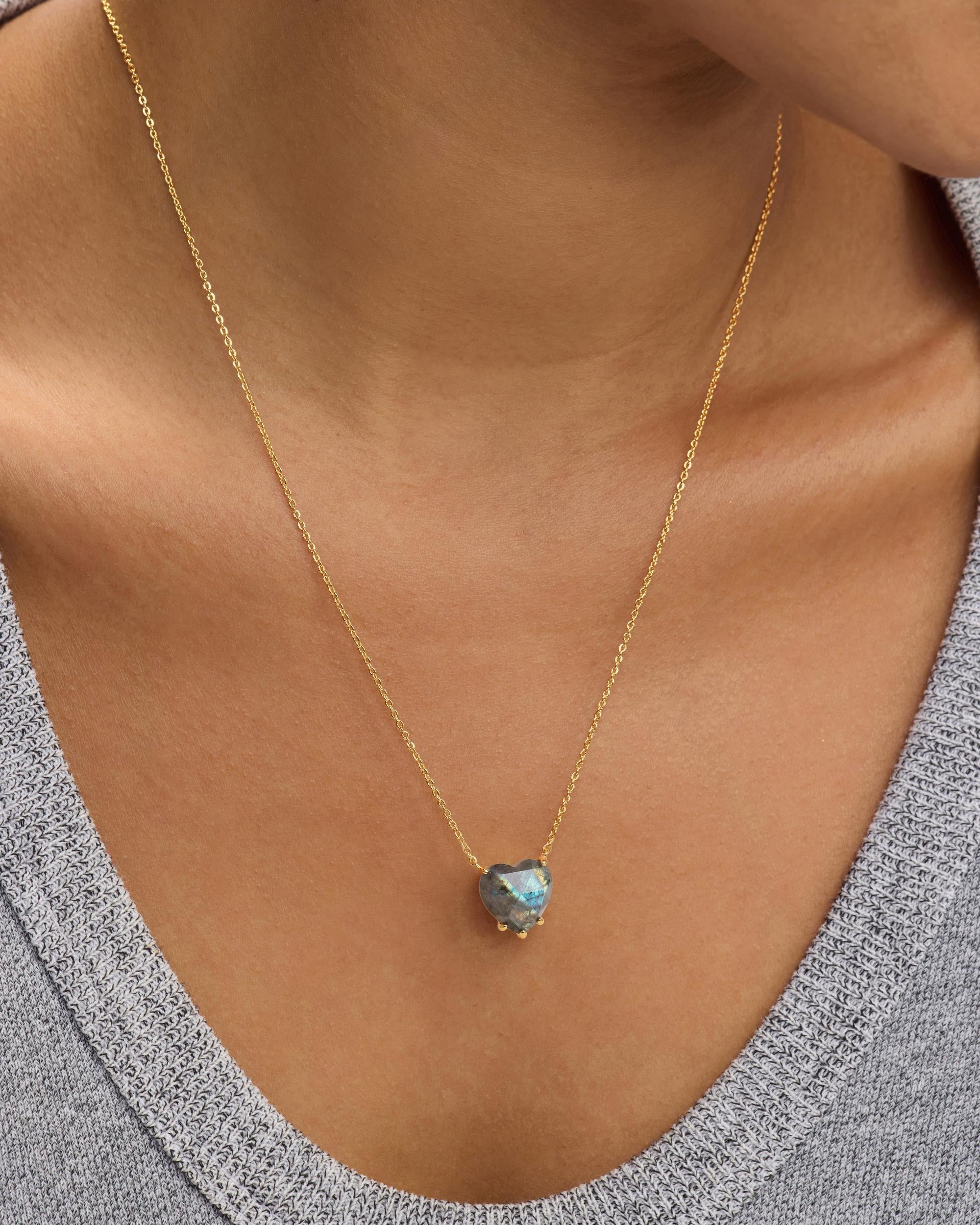 The Allison Heart Necklace | Gold Emerald Pendant – Melinda Maria