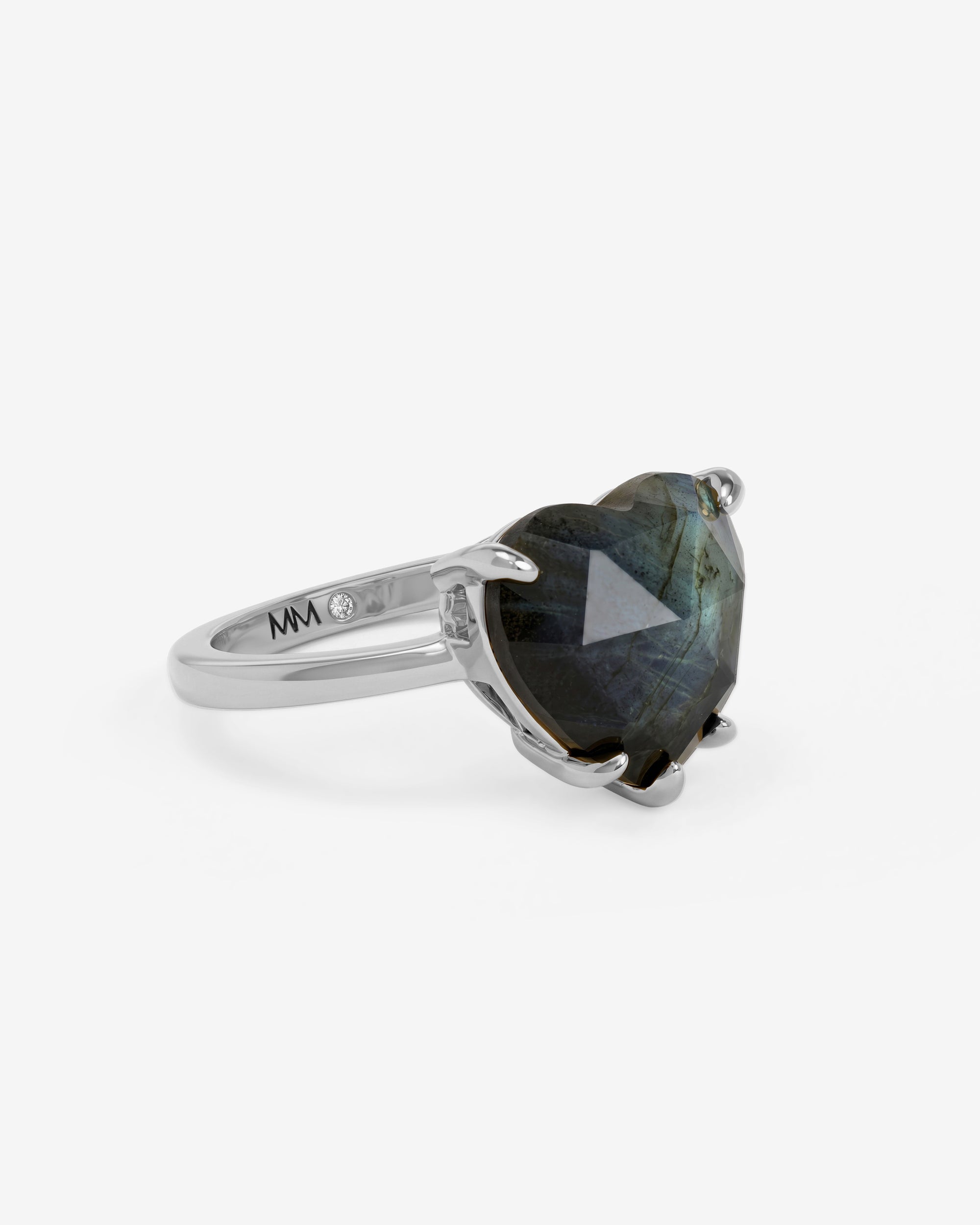 The Allison Heart Ring - Silver|Labradorite