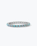 Heiress Ring 2mm - Silver|Blue Opal