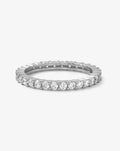 Heiress Ring 2mm - Silver|White Diamondettes