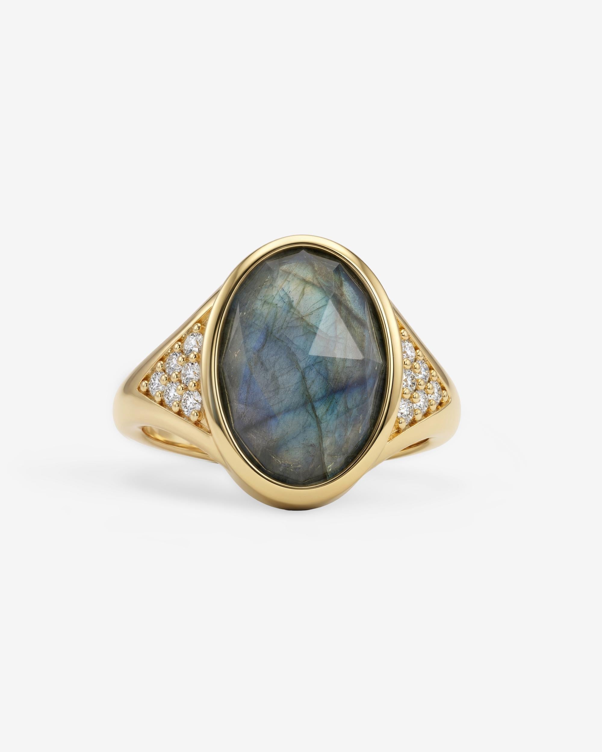 MARIHA マリハ Labradorite Ring ゴールド サイズ12 The David Ring - Gold|Labradorite – Melinda Maria Jewelry