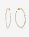 The Maven Hoops 2" - Gold|White Diamondettes