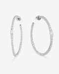 The Maven Hoops 2" - Silver|White Diamondettes