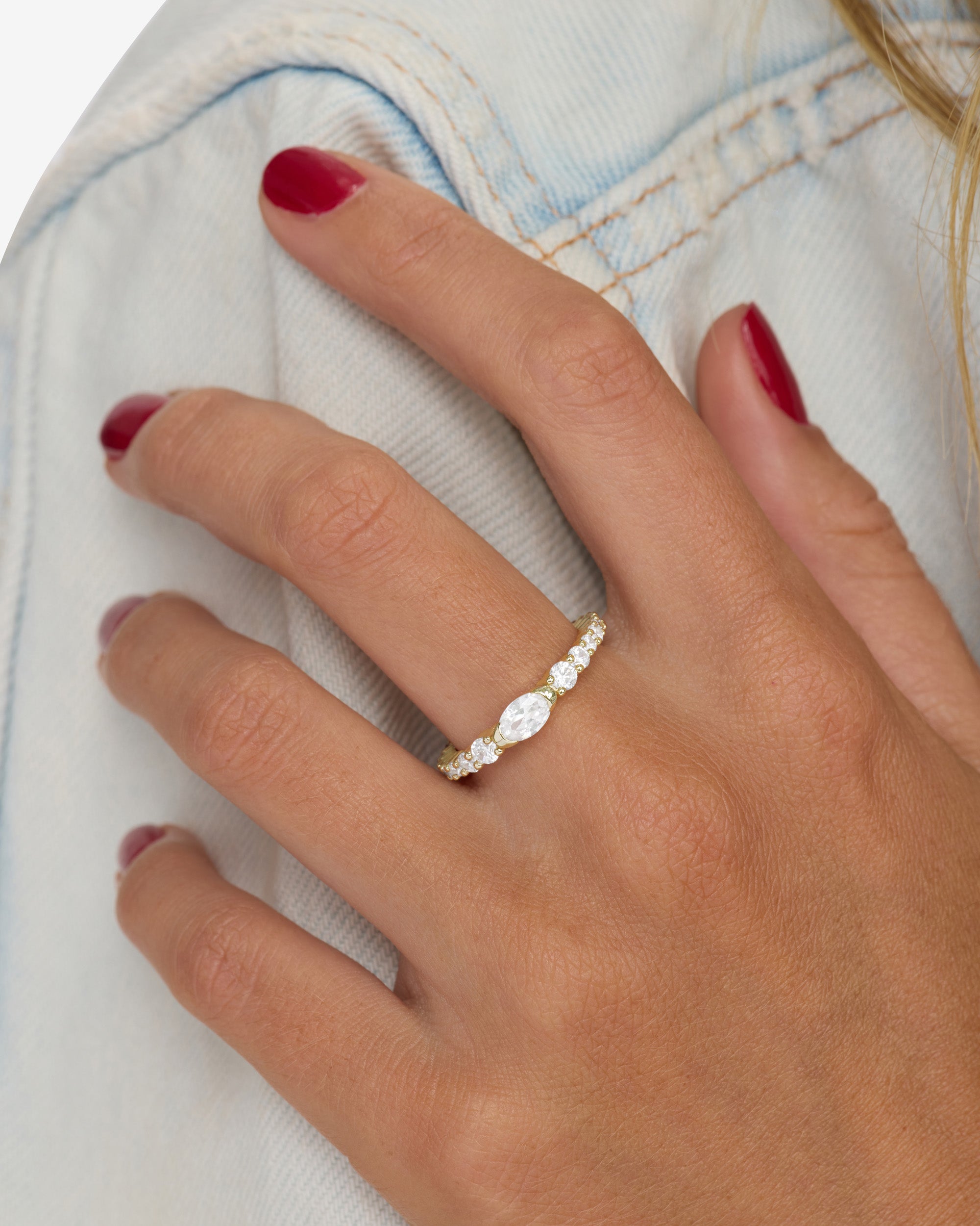 The Maven Ring - Gold|White Diamondettes