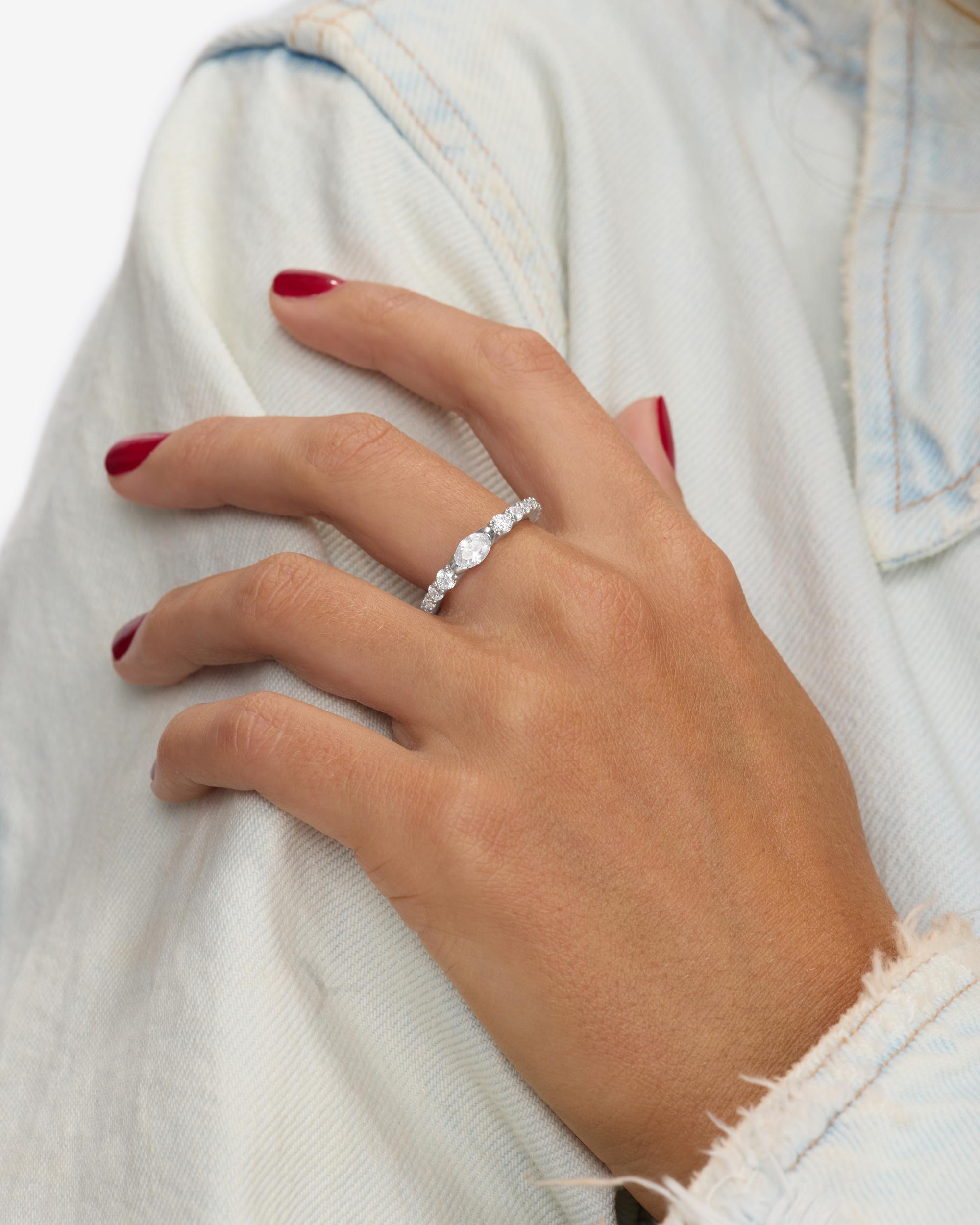 The Maven Ring - Silver|White Diamondettes