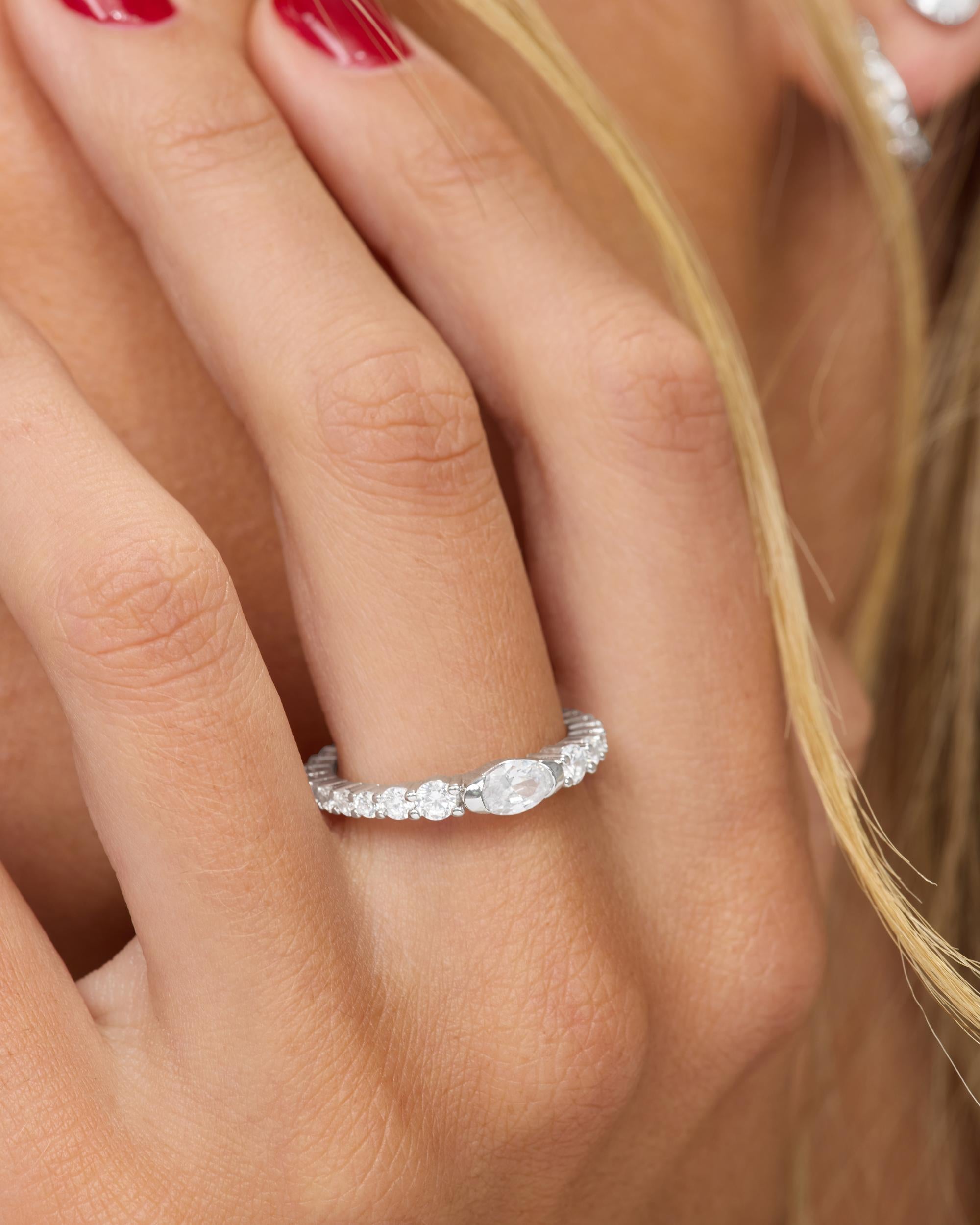 The Maven Ring - Silver|White Diamondettes