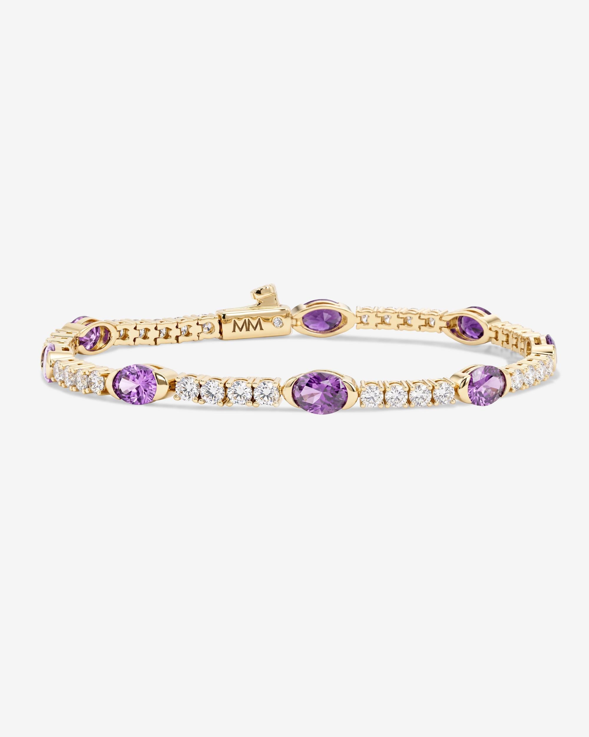 The Maven Tennis Bracelet 3mm - Gold|Lavender Amethyst – Melinda