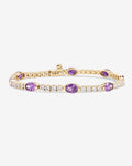 The Maven Tennis Bracelet 3mm - Gold|Lavender Amethyst