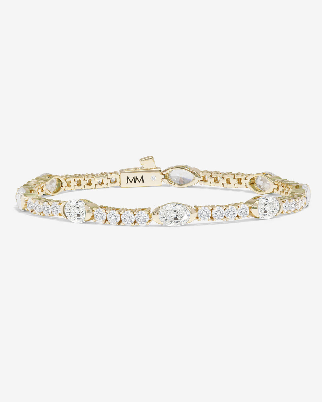 The Maven Tennis Bracelet 3mm - Gold|White Diamondettes