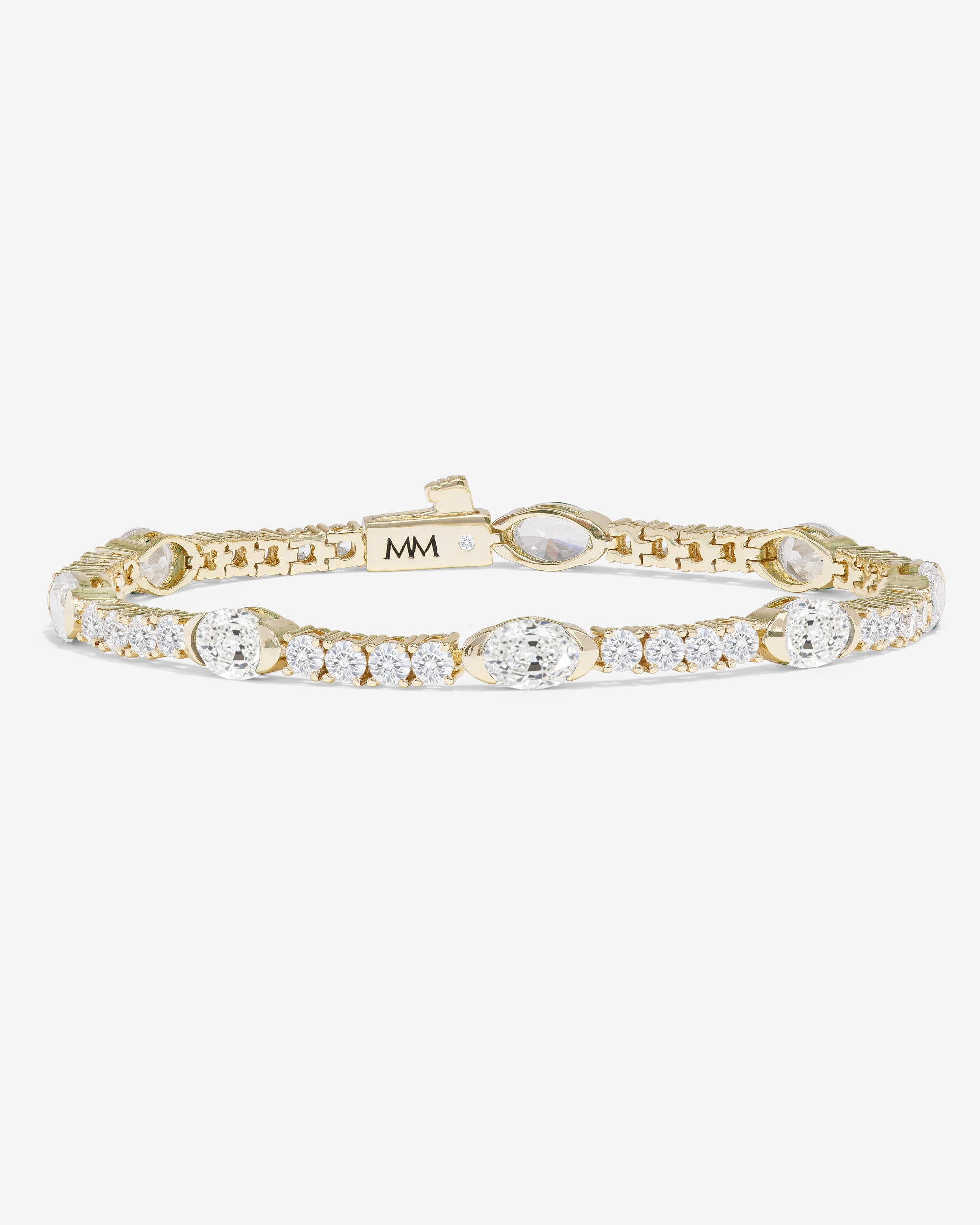 The Maven Tennis Bracelet 3mm - Gold|White Diamondettes