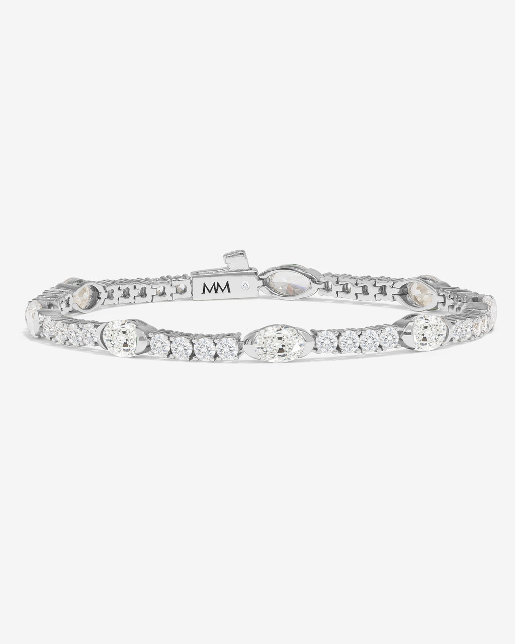 The Maven Tennis Bracelet 3mm - Silver|White Diamondettes