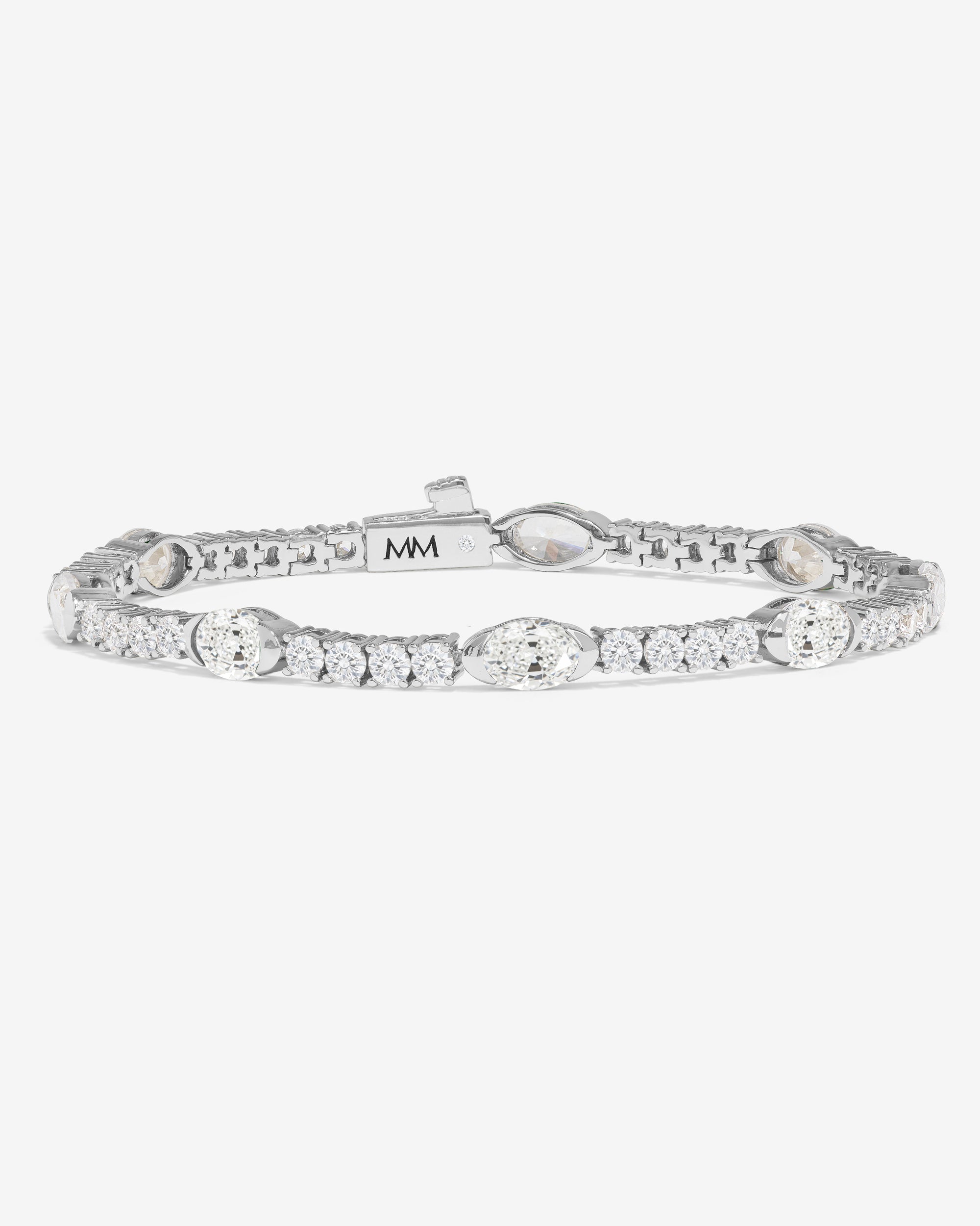 The Maven Tennis Bracelet 3mm - Silver|White Diamondettes