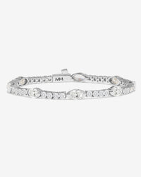 The Maven Tennis Bracelet - Silver|White Diamondettes