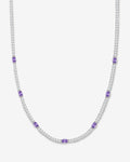 The Maven Tennis Necklace 3mm - Silver|Lavender Amethyst