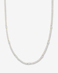 The Maven Tennis Necklace 3mm - Gold|White Diamondettes