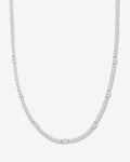 The Maven Tennis Necklace 3mm - Silver|White Diamondettes