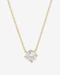 The Monarch Round Cut Necklace - Gold|White Diamondettes