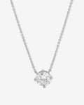 The Monarch Round Cut Necklace - Silver|White Diamondettes