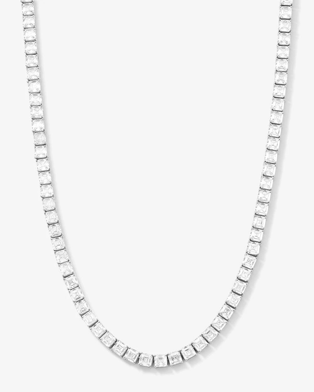 The Queen s Tennis Necklace Silver White Diamondettes the-queen-s-tennis-necklace-silver-white-diamondettes