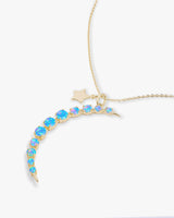 "What Dreams are Made of" Necklace - Gold|Blue Opal