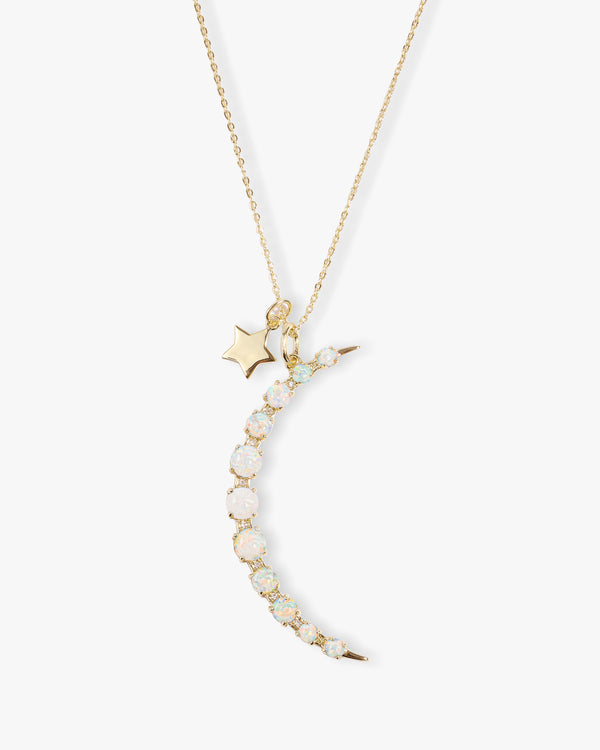 "What Dreams are Made of" White Opal Necklace