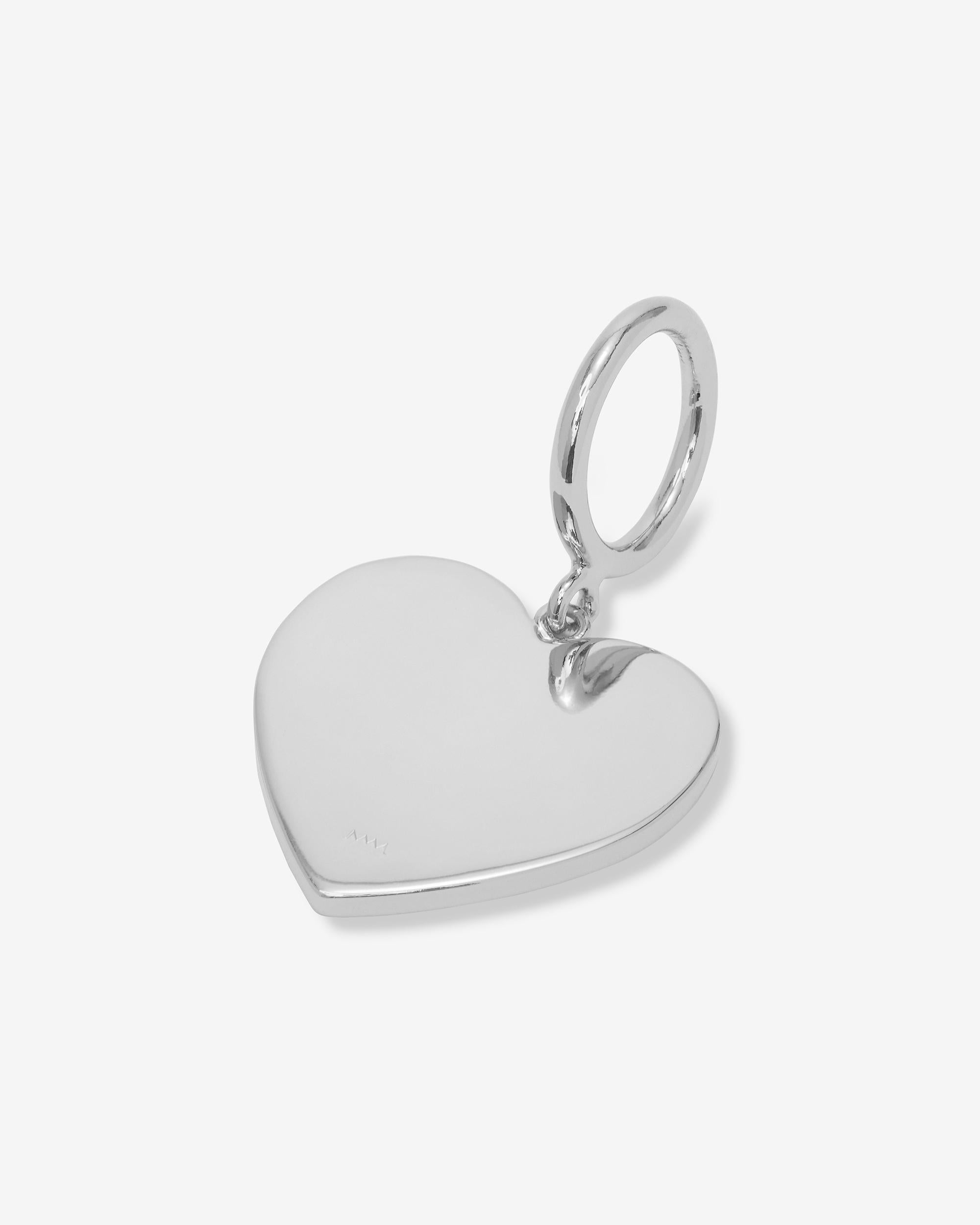 XL Heart Engravable Dog Tag - Silver