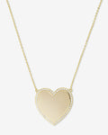 XL You Have My Heart Pavé Necklace - Gold|White Diamondettes