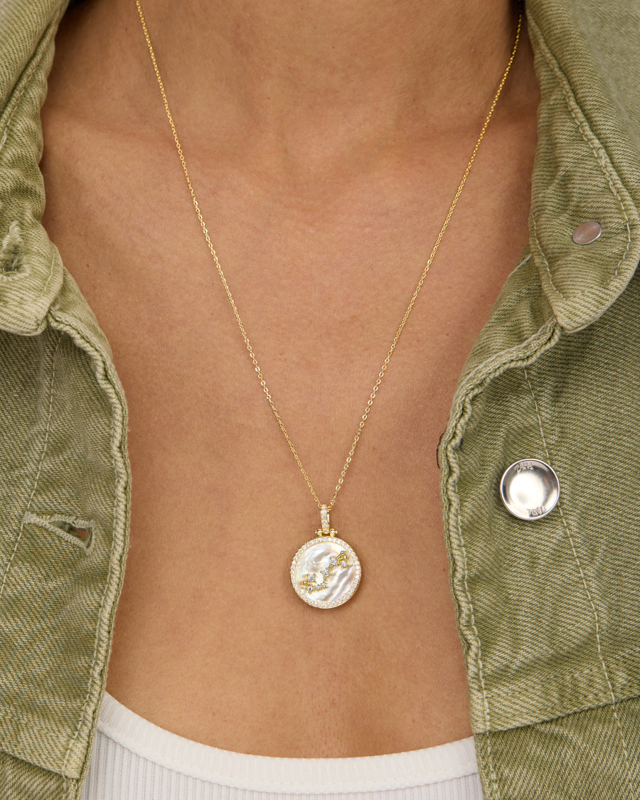 Zodiac Constellation Necklace - Gold