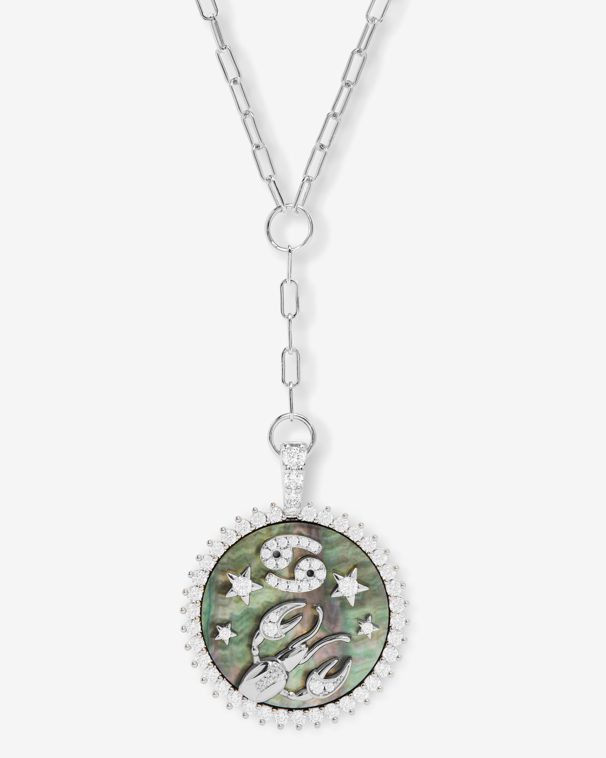 Zodiac Medallion Necklace - Silver Reversible Pendant – Melinda