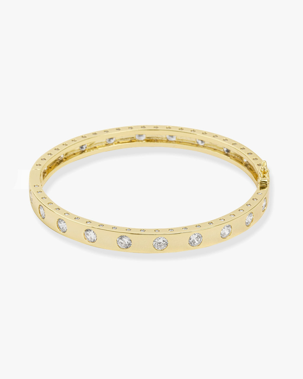 Ashley Hinge Cuff - Gold|White Diamondettes