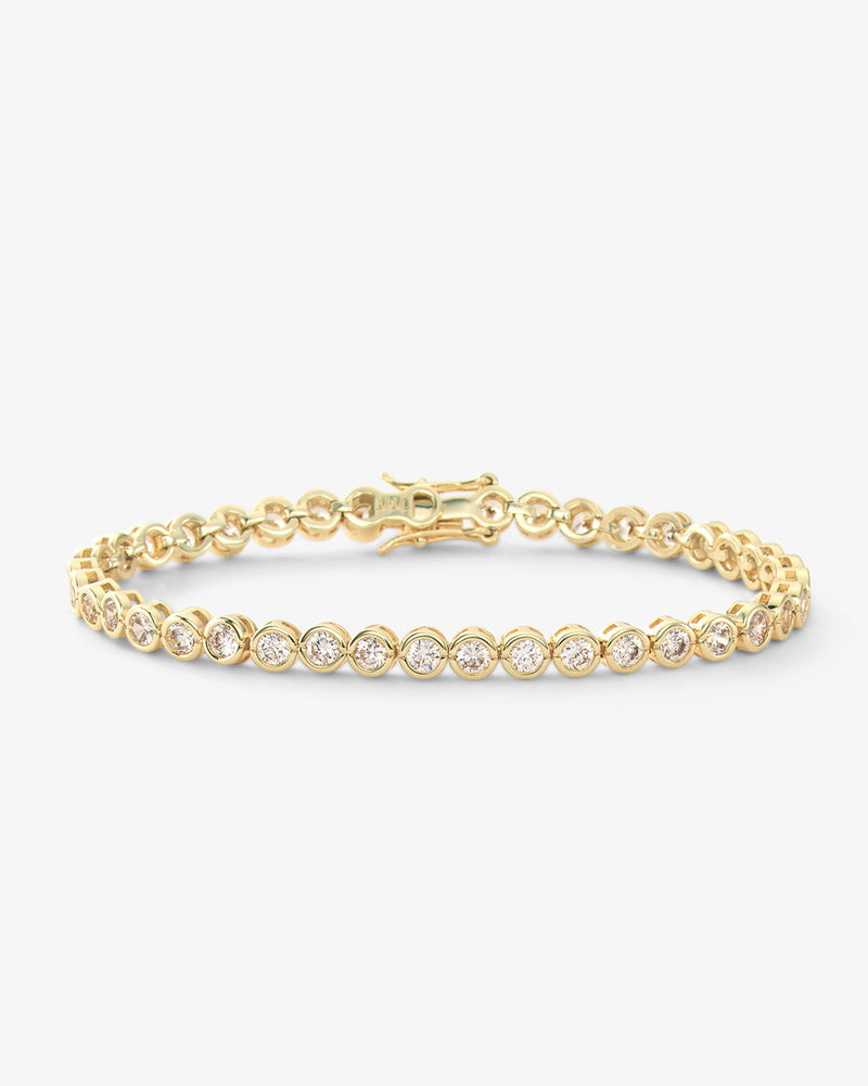 Baroness Tennis Bracelet - Gold|White Diamondettes
