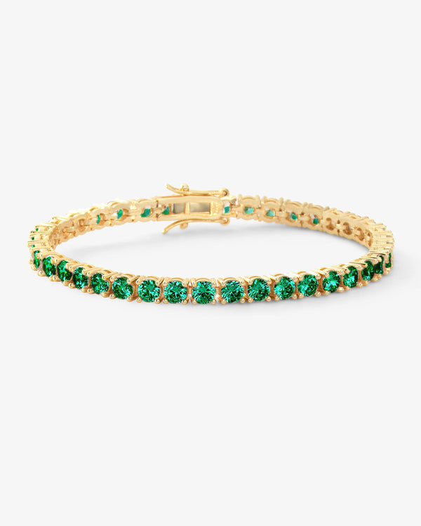 Grand Heiress Tennis Bracelet - Gold|Emerald