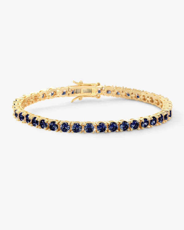 Grand Heiress Tennis Bracelet - Gold|Blue Sapphire Diamondettes