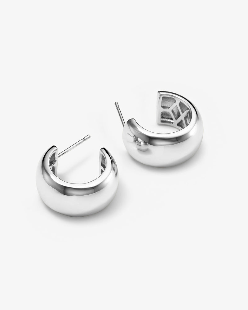 "She's So Smooth" Baby Hoops - Silver