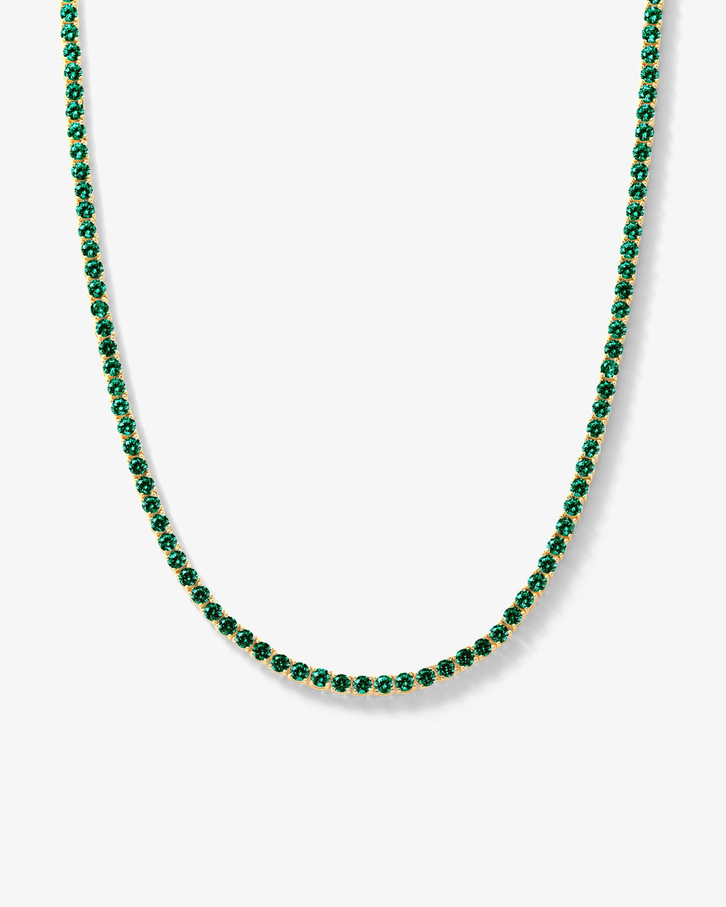 Grand Heiress Tennis Necklace - Gold|Emerald