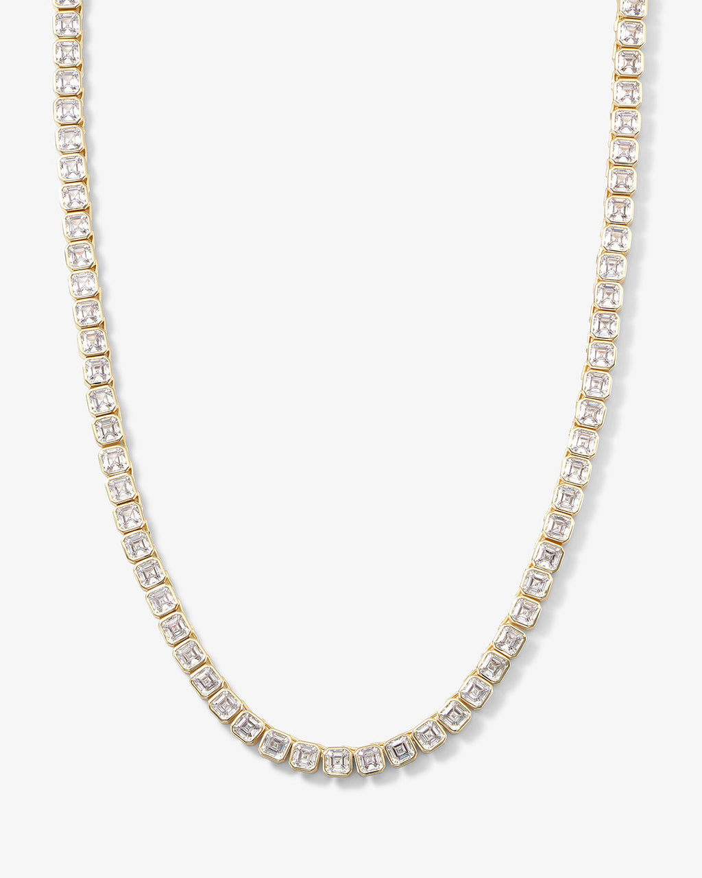 Baby Duchess Tennis Necklace - Gold|White Diamondettes