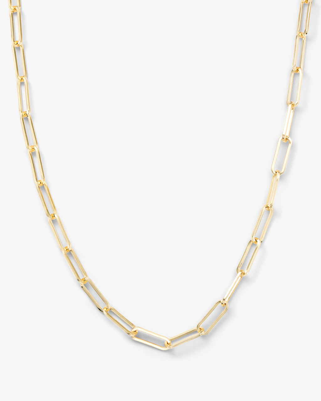Trendy Gold Samantha Paperclip Chain Necklace 5mm – Melinda Maria