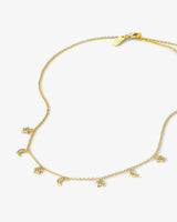 Starry Night Necklace - Gold|White Diamondettes